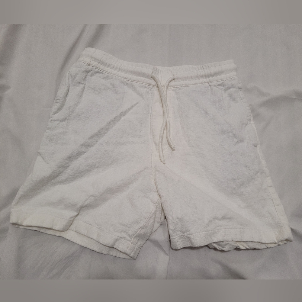 Zara Men's Athletic White Shorts